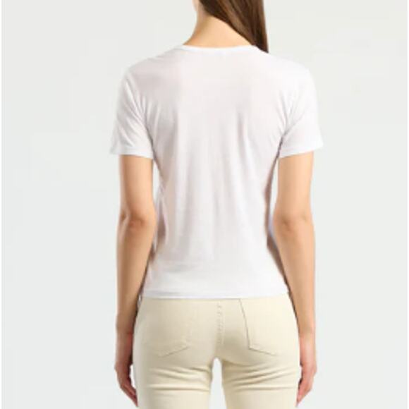 New COTTON CITIZEN Women's White Standard V Neck Tee Size M - Picture 2 of 10